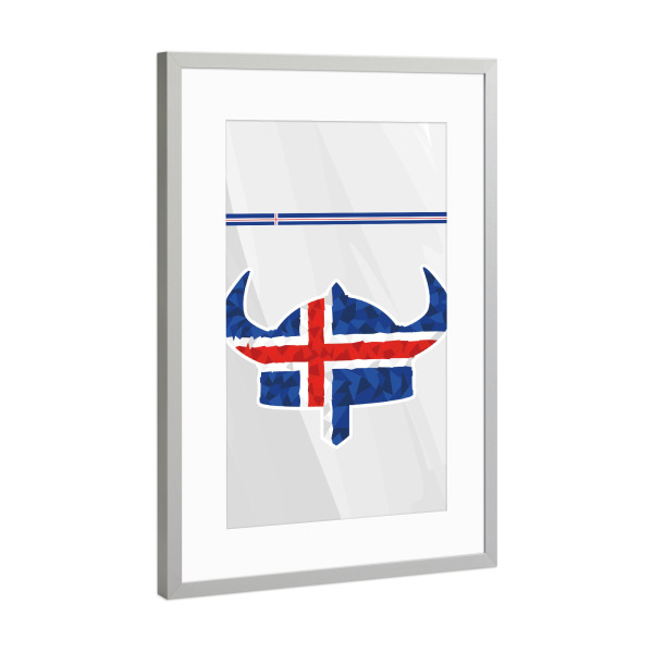 Poster mit Rahmen Silber "Europa Island" artboxONE - Reise,Sport / Fußball - Em,Fußball,Weltmeister,Wanderlust,Länder