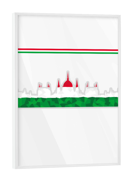 Poster mit weißem Rahmen "Europa Ungarn" artboxONE - Reise,Sport / Fußball - Em,Fußball,Weltmeister,Wanderlust,Länder