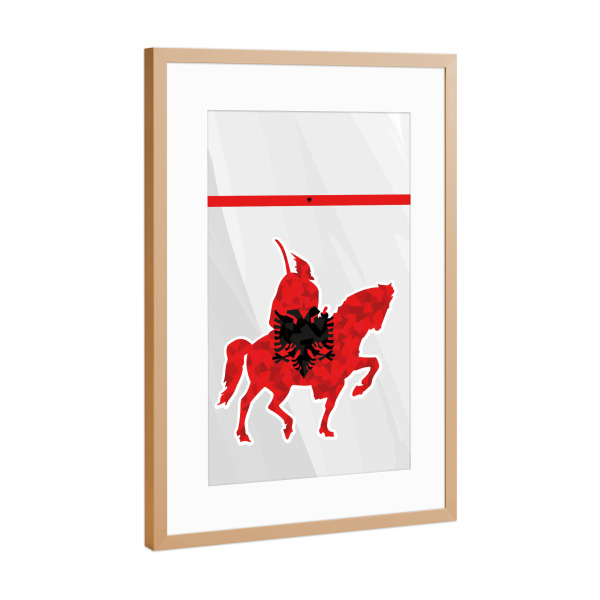 Poster mit Rahmen Kupfer "Europa Albanien" artboxONE - Reise,Sport / Fußball - Em,Fußball,Weltmeister