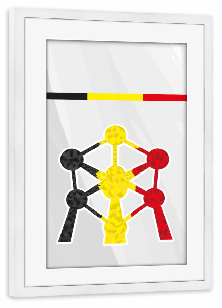 Poster mit Rahmen weiß "Europa Belgien" artboxONE - Sport / Fußball - Belgien,Em,Fußball,Weltmeister