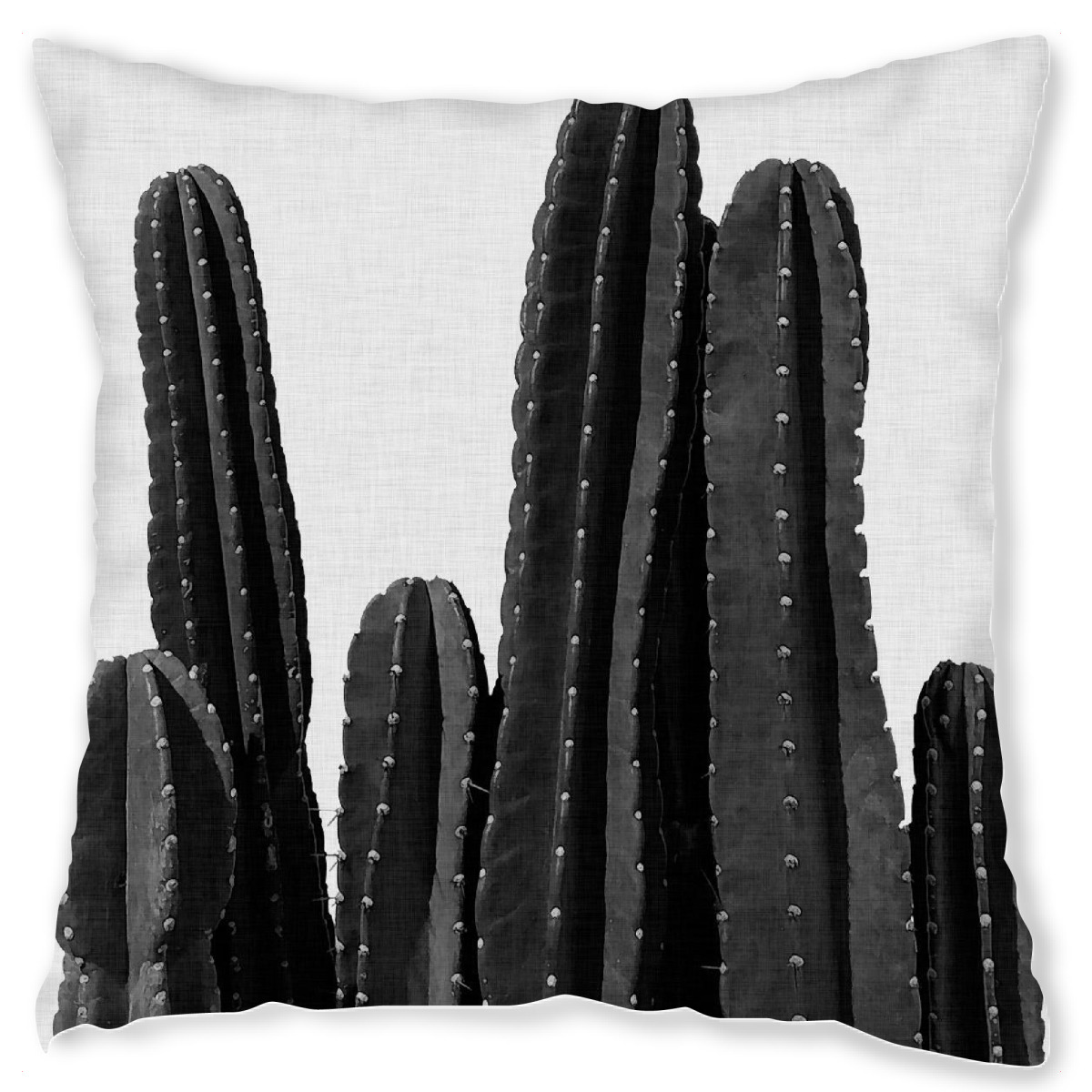 Design-Kissen "Cactus Crowd Black White" artboxONE - Natur,Abstrakt,Schwarzweiߟ