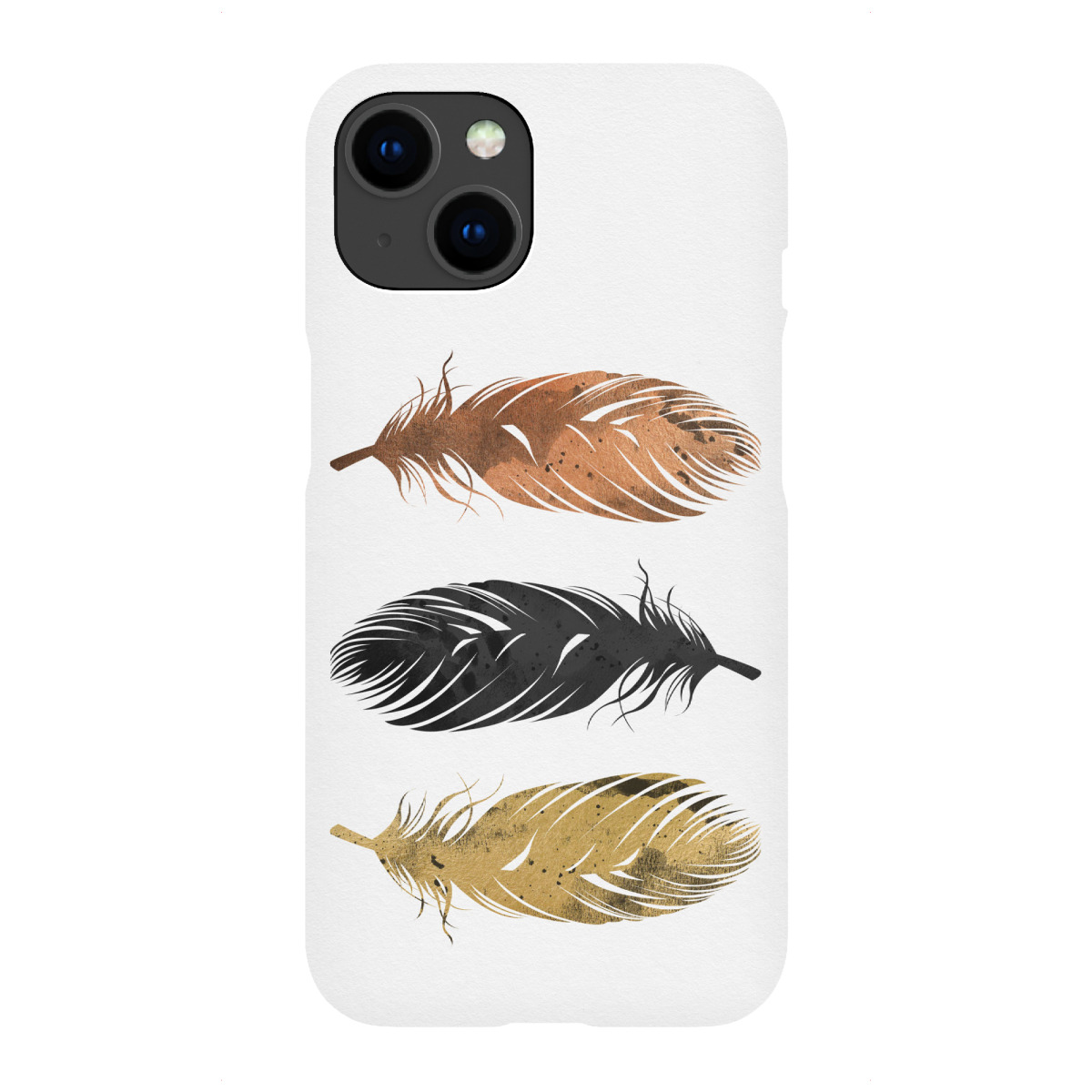 "Copper And Golden Feathers"für iPhone - Premium-Case Handyhülle artboxONE