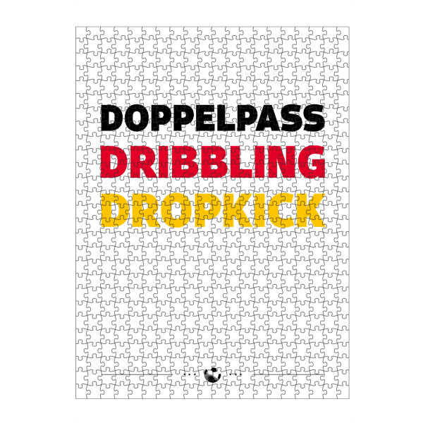 Puzzle Ravensburger "Doppelpass" artboxONE - Typografie,Sport / Fußball - Fußball,Dribbling,Dropkick,Deutschland,Em,Soccer,Fussball - Bild Fußball