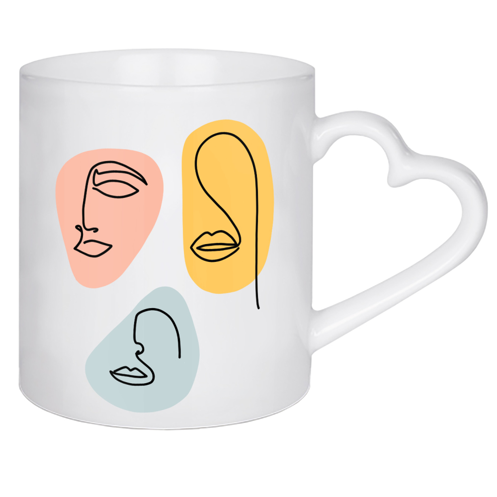 Herztasse "Spring lines" artboxONE - Abstrakt,Menschen,Geometrie