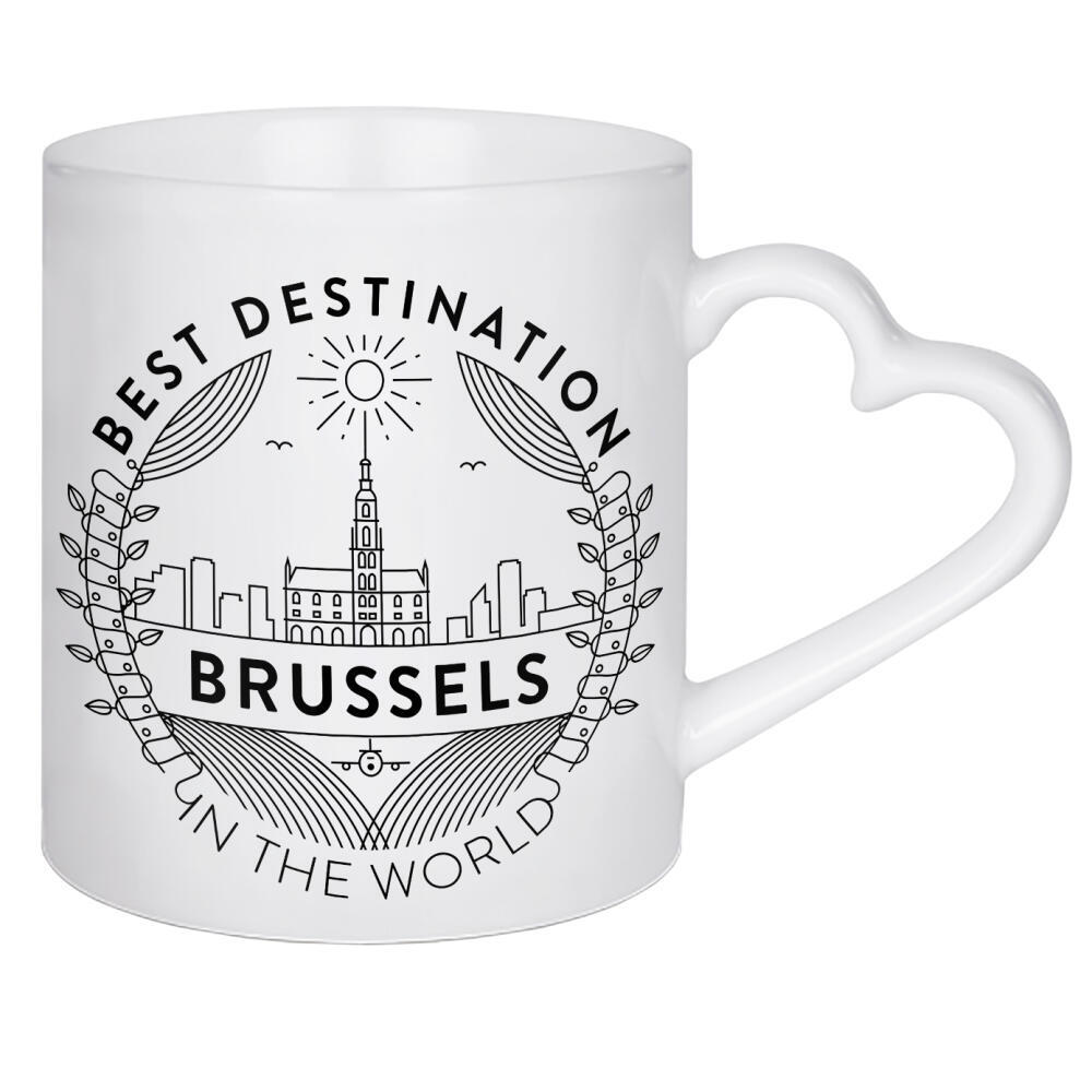 Herztasse "Brüsseler Abzeichen" artboxONE - Städte,Reise