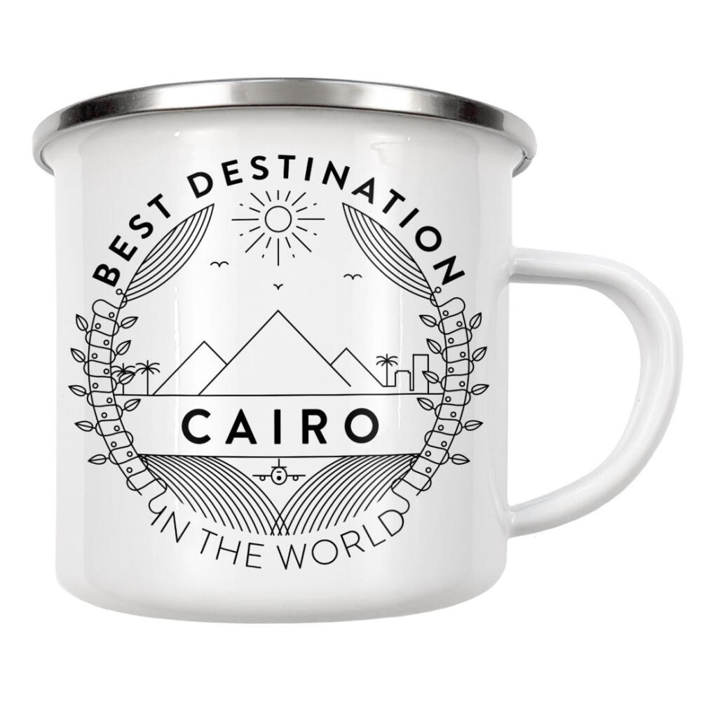 Emaille Tasse "Cairo Badge" artboxONE - Städte,Reise