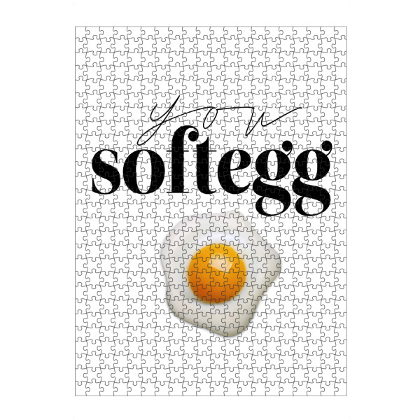 Puzzle Ravensburger "You Softegg" artboxONE - Typografie,Essen & Trinken,Essen & Trinken,Schwarzweiß