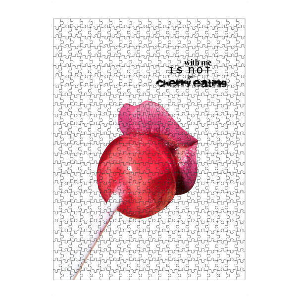artboxONE Puzzle "With Me Is Not Good Cherry Eating" artboxONE - Typografie,Essen & Trinken