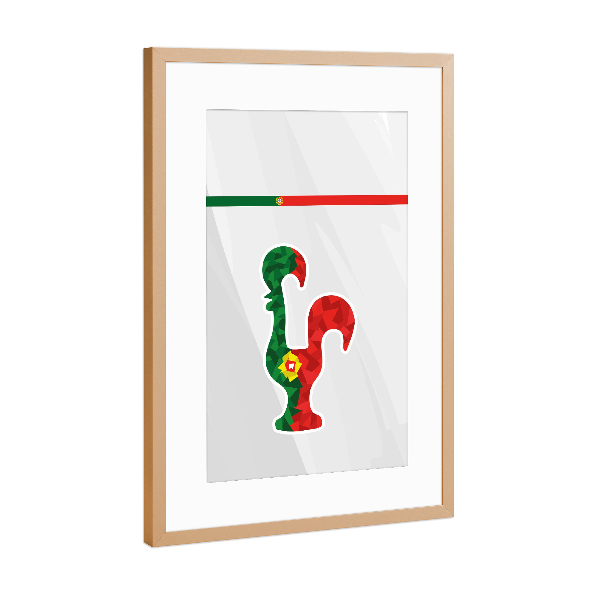 Poster mit Rahmen Kupfer "Europa Portugal" artboxONE - Reise,Sport / Fußball - Em,Fußball,Weltmeister,Wanderlust,Länder