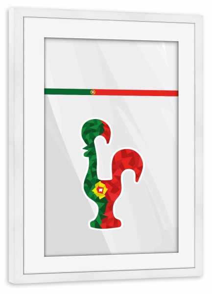 Poster mit Rahmen weiß "Europa Portugal" artboxONE - Reise,Sport / Fußball - Em,Fußball,Weltmeister,Wanderlust,Länder