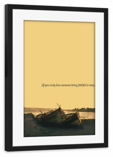 Poster mit Rahmen schwarz "Truly Love Someone" artboxONE - Typografie,Liebe
