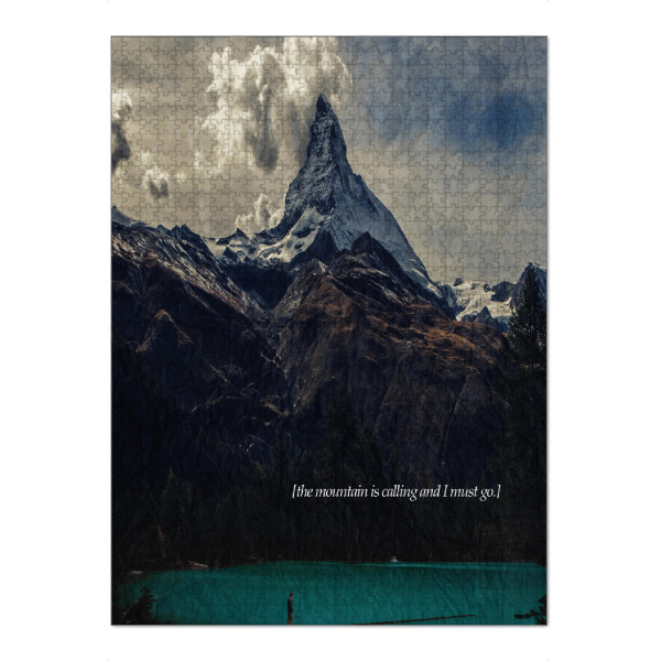 Puzzle Ravensburger "The Mountain is Calling" artboxONE - Typografie,Natur,Reise