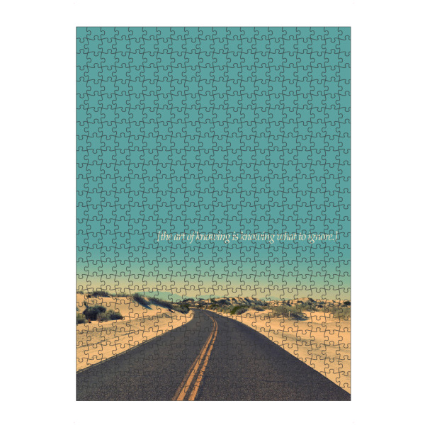 Puzzle Ravensburger "The Art Of Knowing" artboxONE - Typografie - Straße,Outback,Inspirierende zitate,Weisheit,Weise,Weisheit - Bild Straße