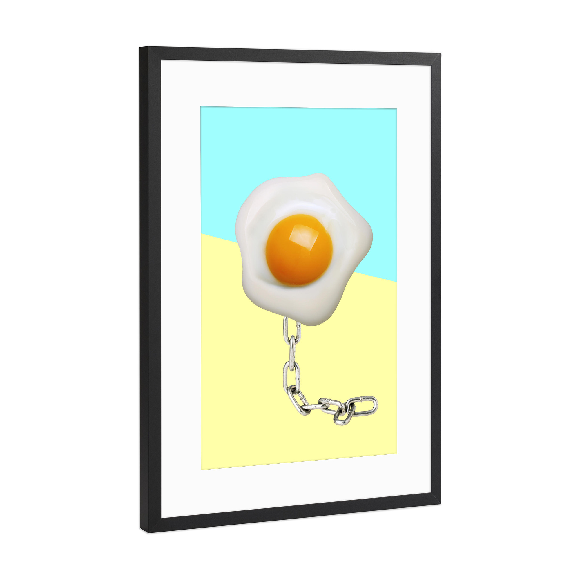 Poster mit Rahmen Schwarz (Metallic) "Sunny Side Up" artboxONE - Essen & Trinken,Essen & Trinken,Fiktion