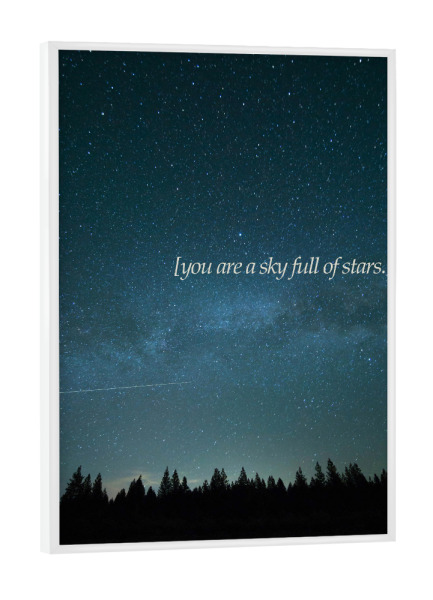 Poster mit weißem Rahmen "Sky Full of Stars" artboxONE - Typografie,Liebe