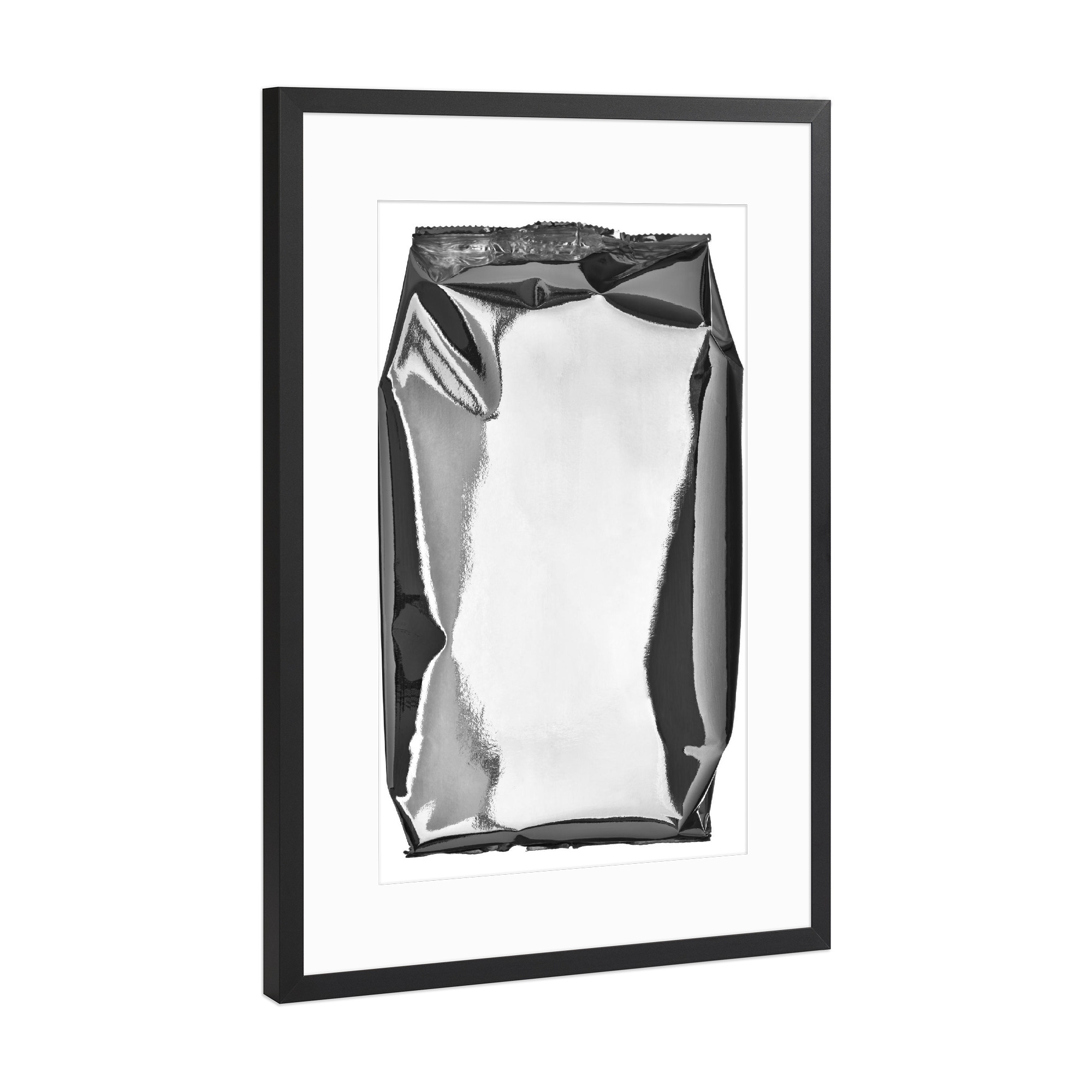 Poster mit Rahmen Schwarz (Metallic) "Silver Shinings No 9" artboxONE - Stillleben