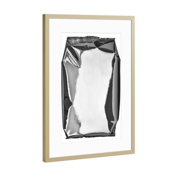 Poster mit Rahmen Gold "Silver Shinings No 9" artboxONE - Stillleben