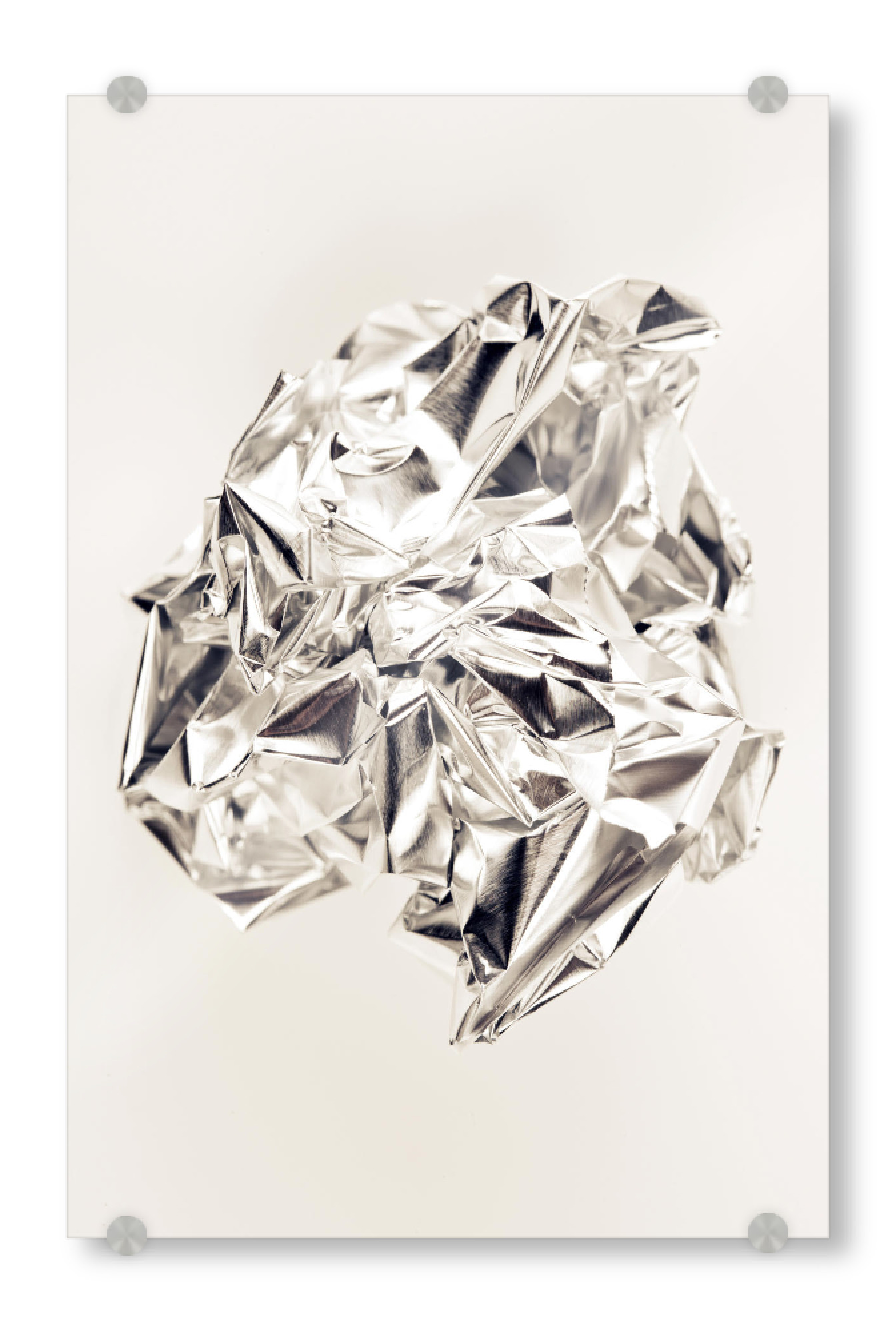 Acrylglasbild "Silver Shinings" artboxONE - Abstrakt - Typo,Lettering,Grafisch,Denglish,Graphic,Funny,Lustig,Schämen