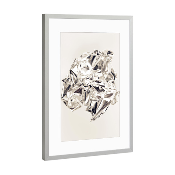Poster mit Rahmen Silber "Silver Shinings" artboxONE - Abstrakt - Typo,Lettering,Grafisch,Denglish,Graphic,Funny,Lustig,Schämen