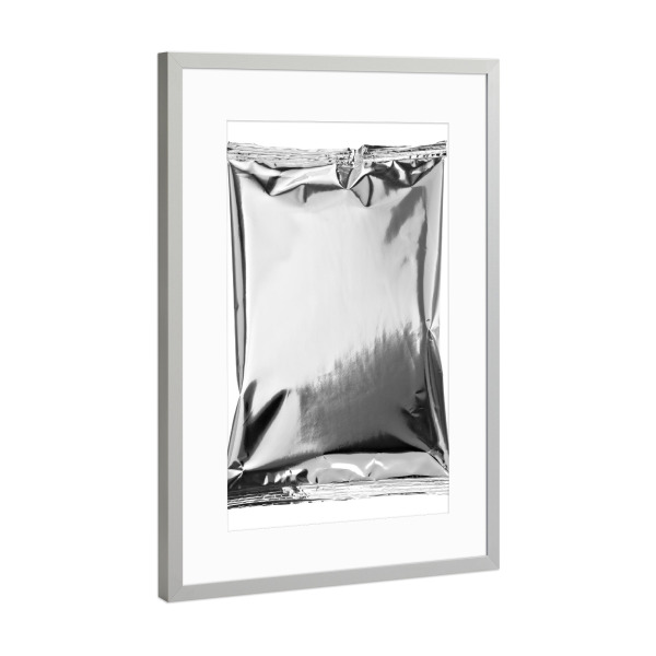 Poster mit Rahmen Silber "Silver Shinings LOVE" artboxONE - Abstrakt - Knete,Mold,Letters,Buchstaben,Love,Liebe,Sex