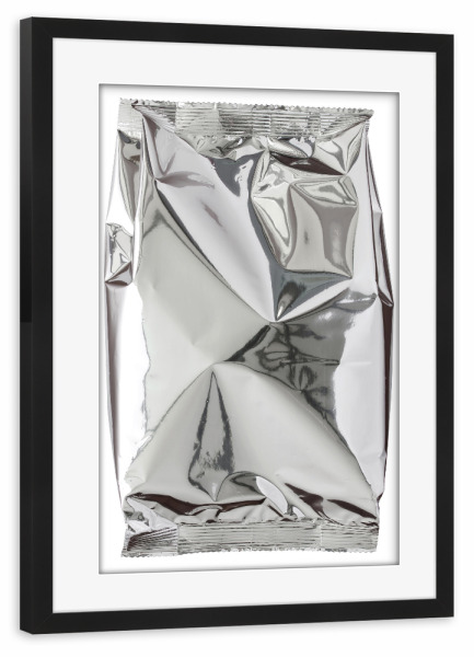 Poster mit Rahmen schwarz "Silver Shining" artboxONE - Abstrakt - Verpackung,Abstrakt