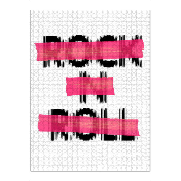 Puzzle Ravensburger "Rockini Roll" artboxONE - Typografie - Typo,Lettering,Grafisch,Denglish,Graphic,Funny,Lustig,Rock,Roll - Bild typo