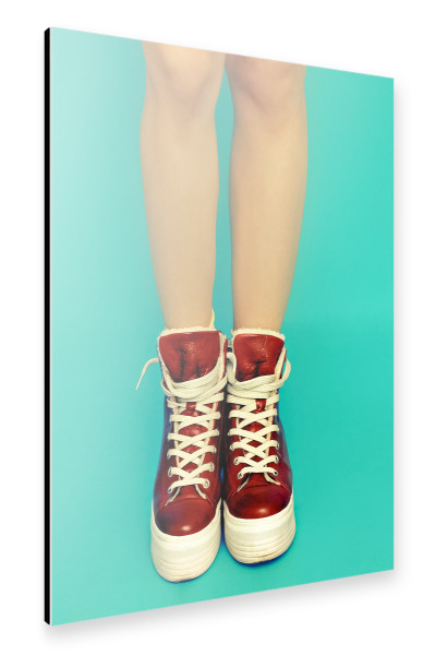 Alu-Dibond "Red Shoes" 30x20 cm artboxONE