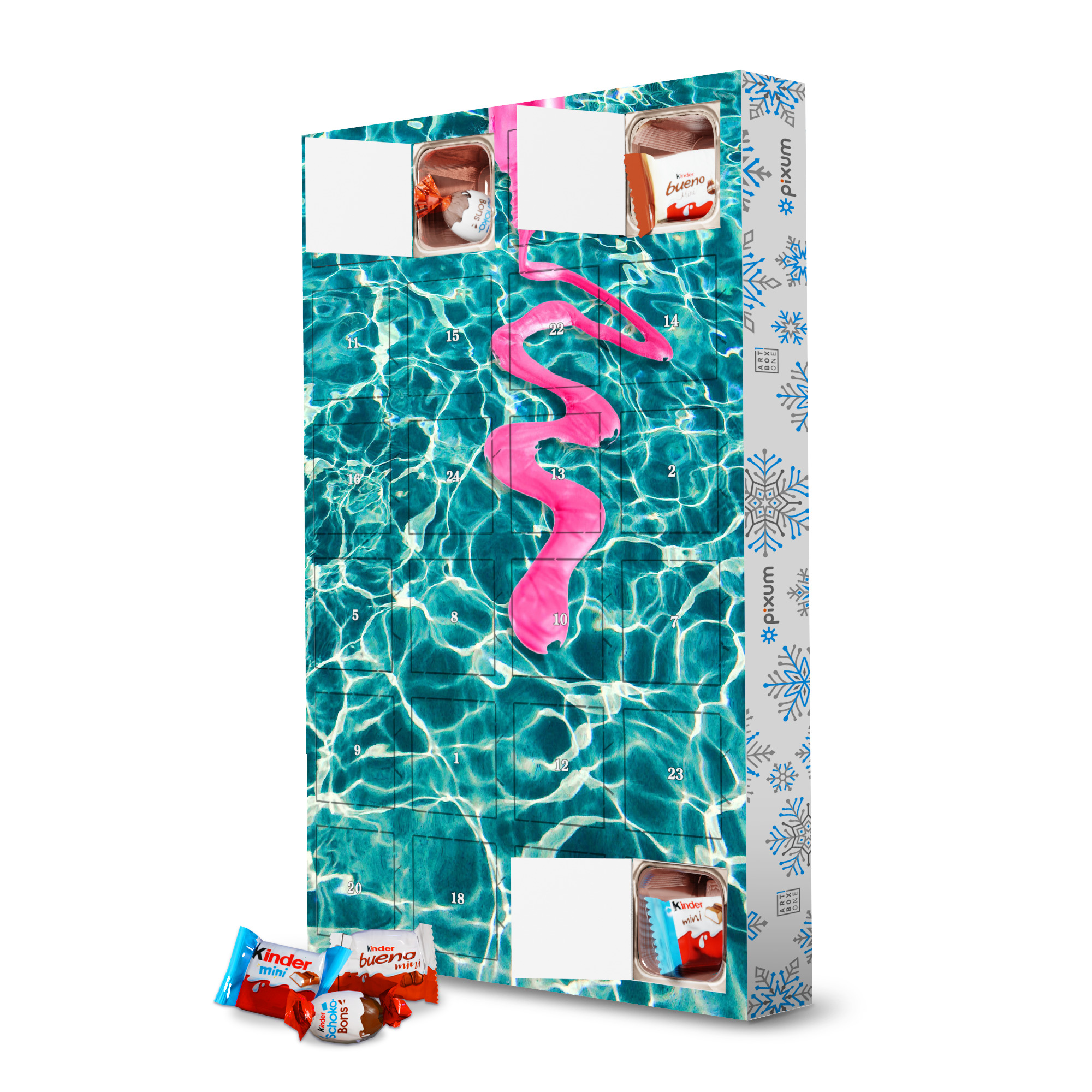 Adventskalender mit Produkten von Kinder Pool Party artboxONE Adventskalender Reise / Strand und Meer