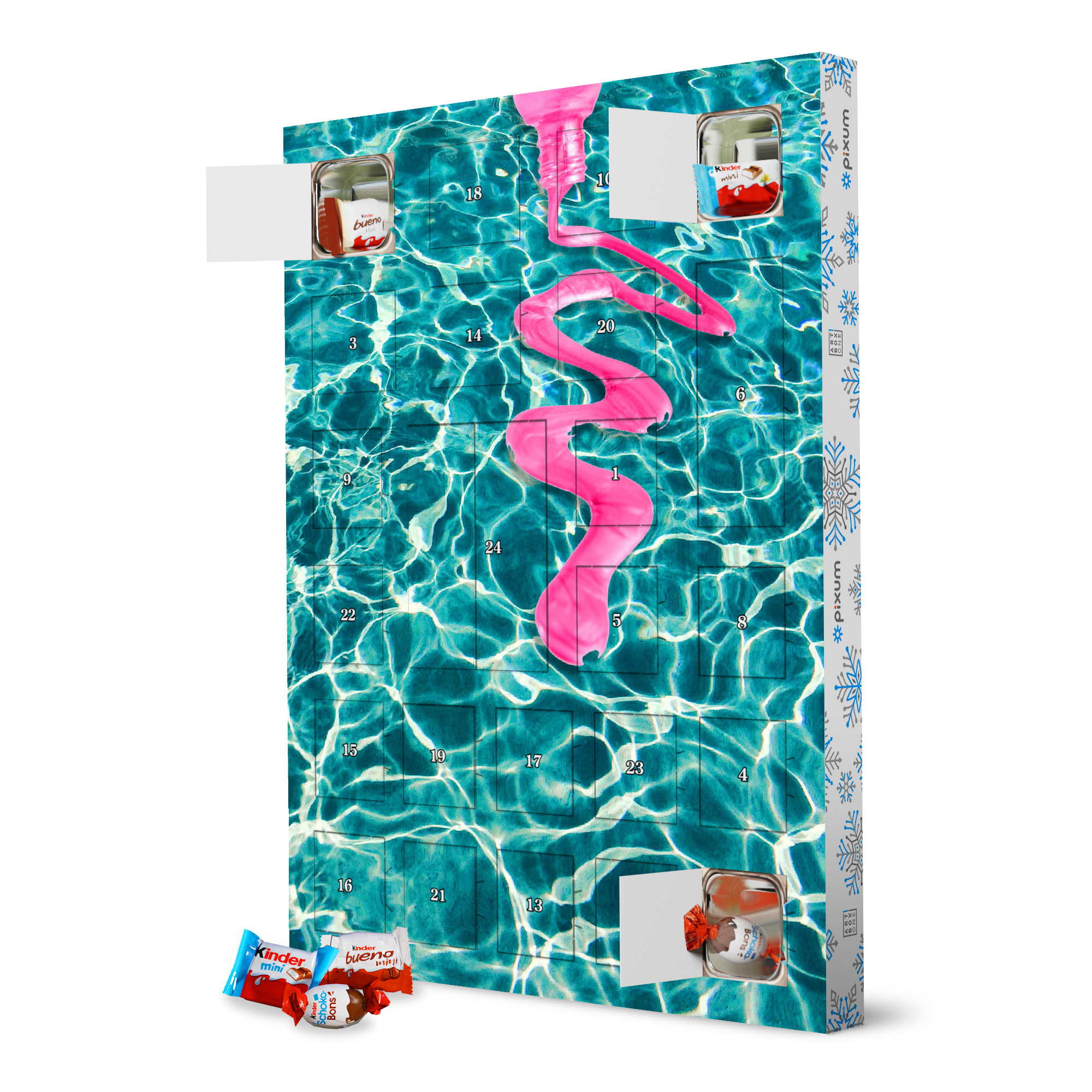 Adventskalender XXL mit Produkten von Kinder Pool Party artboxONE Adventskalender Reise / Strand und Meer