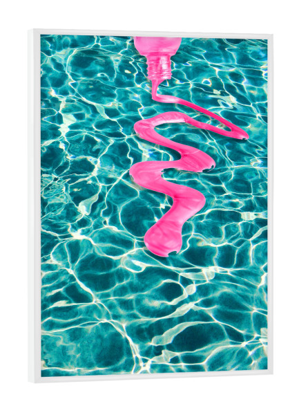 Poster mit weißem Rahmen "Pool Party" artboxONE - Reise / Strand und Meer,Unterwasser