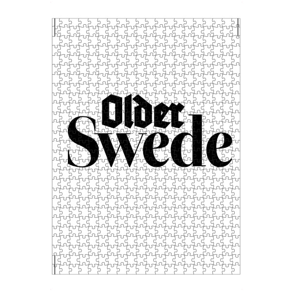 Puzzle Ravensburger "Older Swede" artboxONE - Typografie,Schwarzweiß - Typo,Beschriftung,Grafisch,Denglish,Grafik,Lustig,Lustig,Alt,Alt - Bild Typo