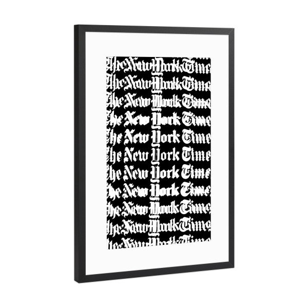 Poster mit Rahmen Schwarz (Metallic) "New York Blur Night" artboxONE - Typografie,Schwarzweiß