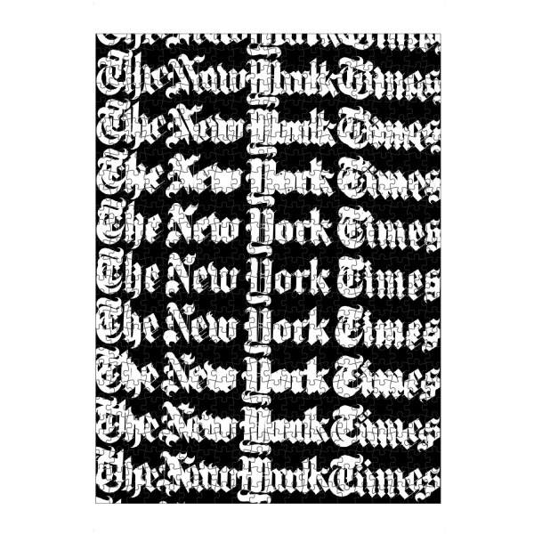 Puzzle Ravensburger "New York Blur Night" artboxONE - Typografie,Schwarzweiß - Zeitung,Newspaper,Nyc,New york city,New york,Letters,Buchstaben