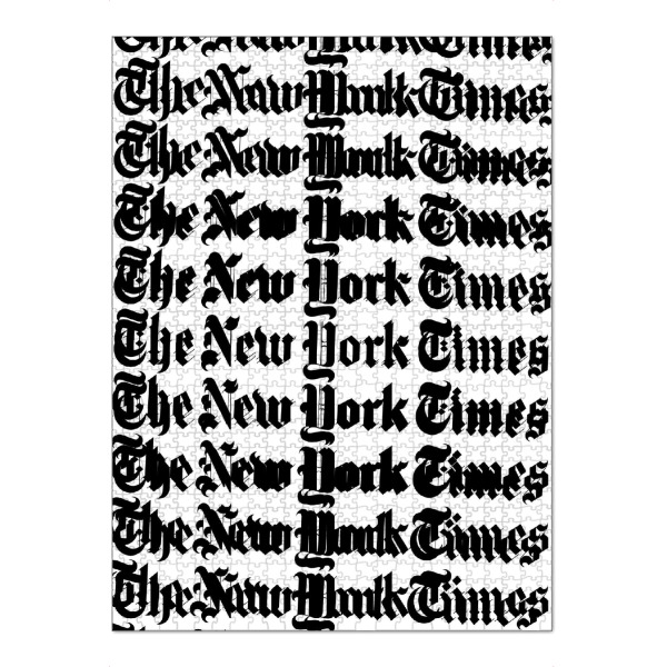 Puzzle Ravensburger "New York Blur Day" artboxONE - Typografie,Schwarzweiß - Zeitung,Newspaper,Nyc,New york city,New york,Letters,Buchstaben