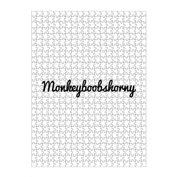 artboxONE Puzzle "Monkeyboobshorny" artboxONE - Typografie,Schwarzweiß - Lustig,Lustig,Spruch,Denglisch,Denglish,Affen,Titten,Geil,Affe,Boob,Geil