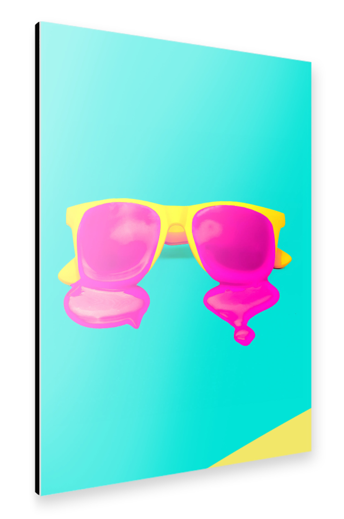 Alu-Dibond "Melting sunglasses" 75x50 cm artboxONE