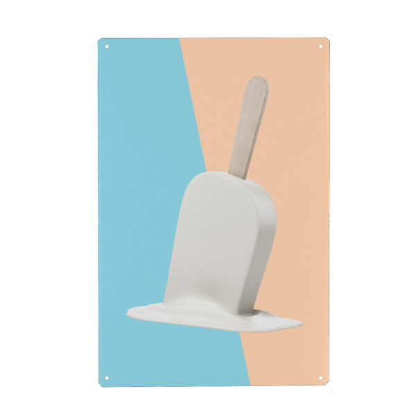 Holzbild "Melting Marshmellow Popsicle" artboxONE - Essen & Trinken,Essen & Trinken,Fiktion