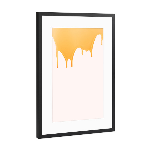 Poster mit Rahmen Schwarz (Metallic) "Liquid honey" artboxONE - Essen & Trinken,Essen & Trinken,Liebe - Honig,Süß,Zucker,Süß,Liebe,Liebe