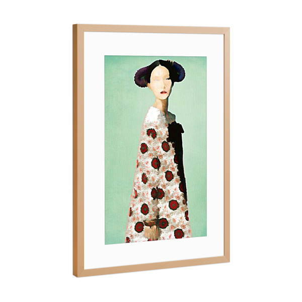 Poster mit Rahmen Kupfer "Kimono Queen" artboxONE - Fashion - Kimono,Japan,Geisha,Japanisch,Asiatisch,Asia,Asian,Asia,Japanese