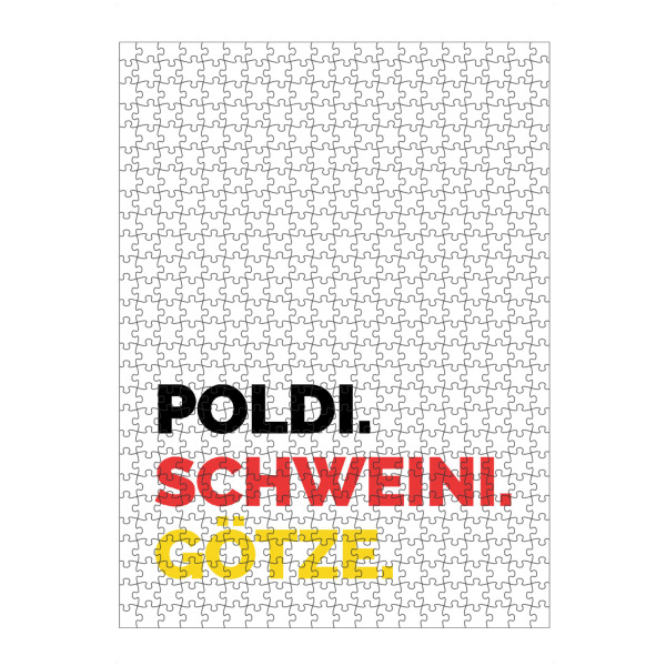 artboxONE Puzzle "Die Drei" artboxONE - Typografie,Sport / Fußball - Fußball,Em,Spieler,Fußballspieler,Poldi,Schweini,Götze - Bild Fußball