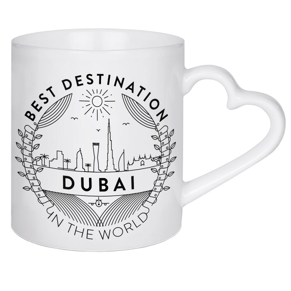 Herztasse "Dubai-Abzeichen" artboxONE - Städte,Reise