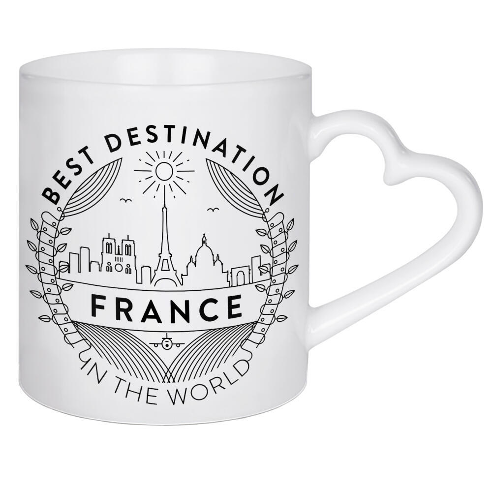 Herztasse "France Badge" artboxONE - Städte,Reise