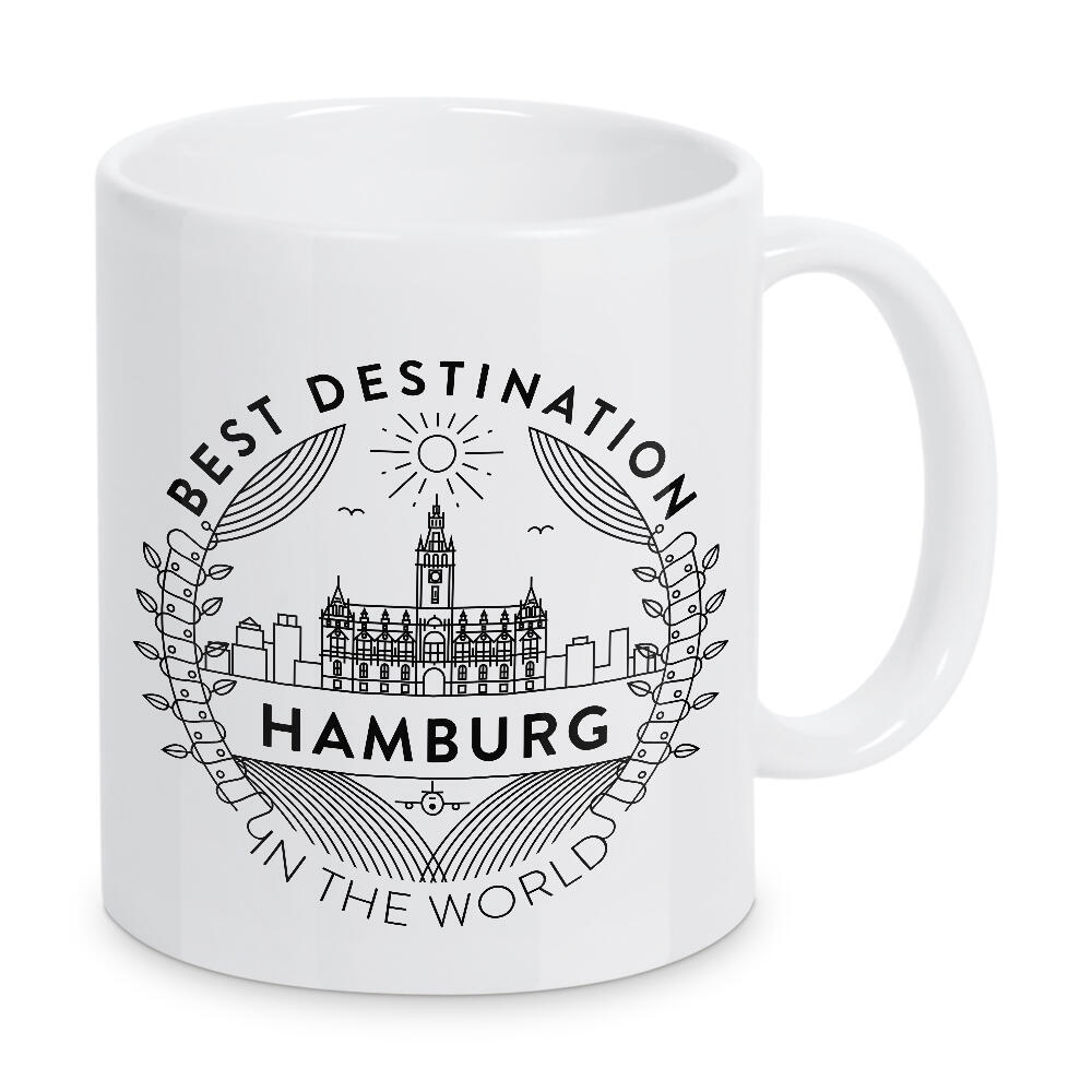 Tasse "Hamburg badge" artboxONE - Städte / Hamburg,Reise