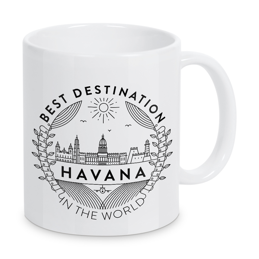 Tasse "Havana Badge" artboxONE - Reise,Reise / Strand und Meer