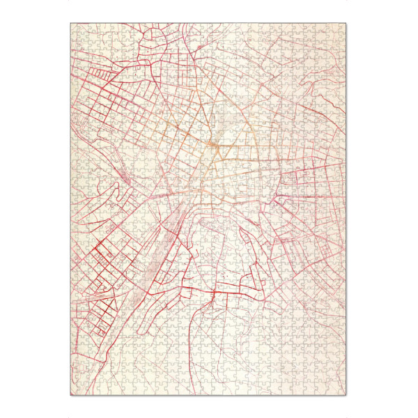 Puzzle Ravensburger "Winterthur Schweiz II" artboxONE - Städte,Reise - Städte,Stadtkarte,Wasserfarbe - Bild städte