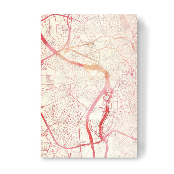 Leinwandbild "Toulouse Frankreich II" artboxONE - Städte,Reise - Städte,Stadtkarte,Wasserfarbe