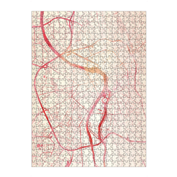 Puzzle Ravensburger "Toulouse Frankreich II" artboxONE - Städte,Reise - Städte,Stadtkarte,Wasserfarbe - Bild städte