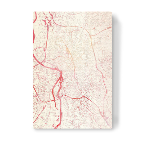 Leinwandbild "Toulouse Frankreich I" artboxONE - Städte,Reise - Städte,Stadtkarte,Wasserfarbe