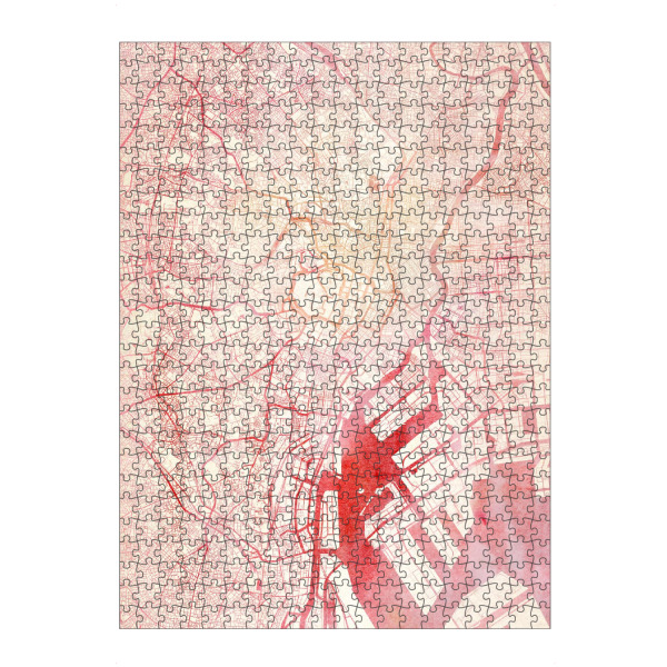 Puzzle Ravensburger "Tokio Japan II" artboxONE - Städte,Reise - Städte,Stadtkarte,Wasserfarbe - Bild städte
