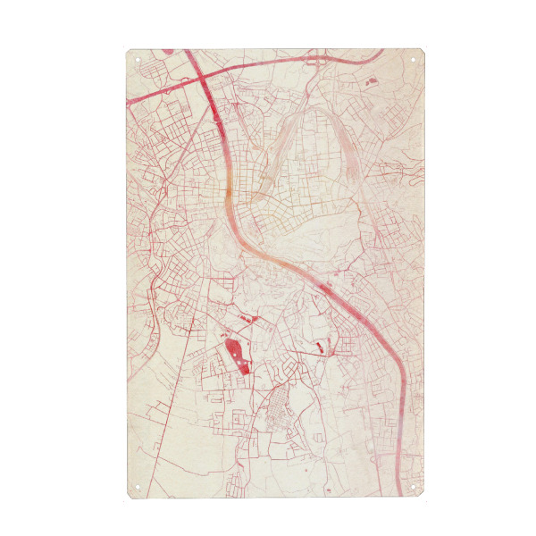 Metall Poster "Salzburg Österreich 4" artboxONE - Städte,Reise - Städte,Stadtkarte,Wasserfarbe - Blechschild